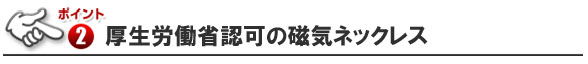 厚生労働省認可の磁気ネックレス