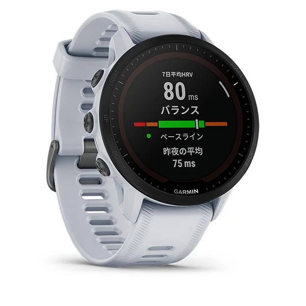 液晶保護フィルム付 GARMIN Forerunner 955 Dual Power White / IDA Online