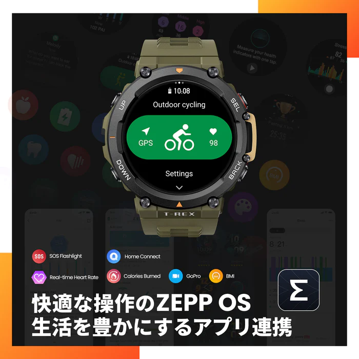 Amazfit T-Rex 2 エンバーブラック 国内正規品（SP170045） / IDA Online