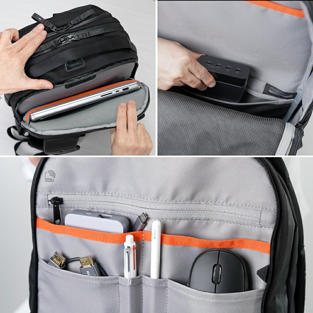 Orphosis 15Lから27Lの拡張モードに切替可能なリュックサック